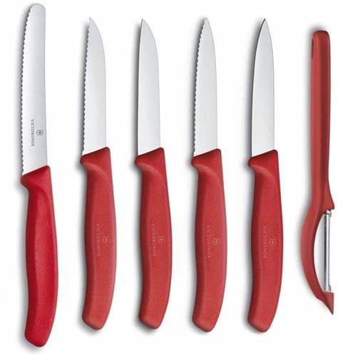 Set de Cuchillos 6 Piezas para Legumbres 6-7111-6G Victorinox Rojo