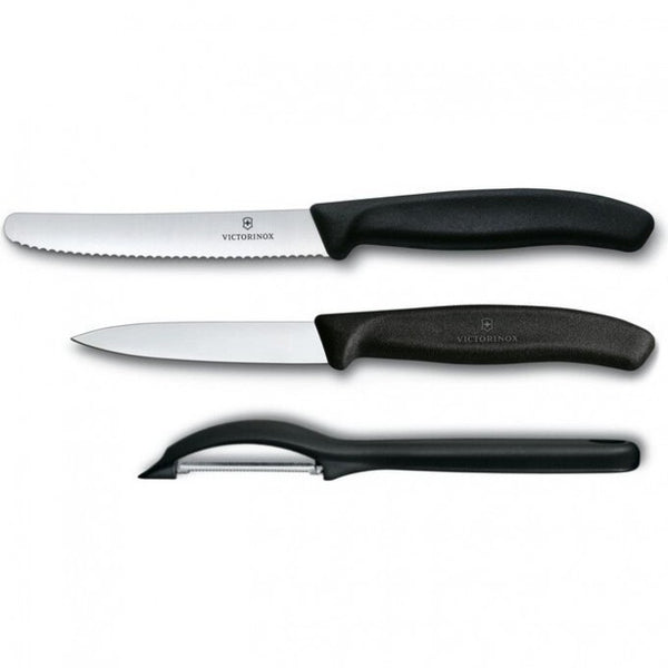 Set 3 Piezas para Verduras+Pelador 6-7113-31 Victorinox Negro