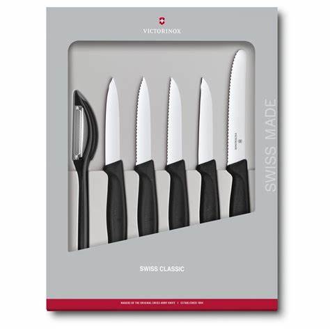 Set de Cuchillos 6 Piezas para Legumbres 6-7113-6G Victorinox Negro