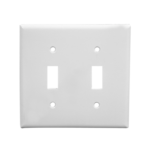 TAPA INTERRUPTOR 2 GANG 4X4 BLANCA