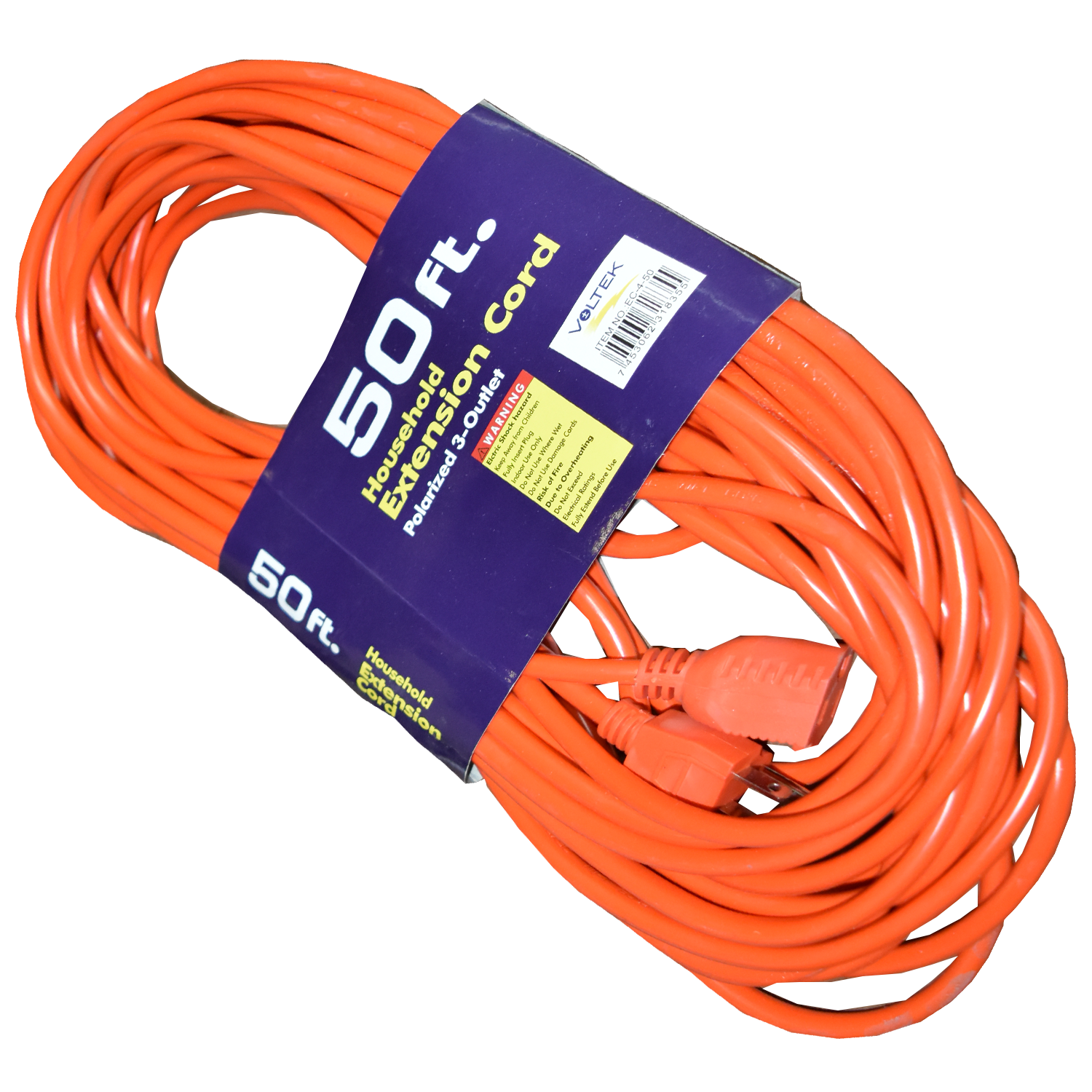 EXTENSIÓN 50 PIES 3X16 120V NARANJA