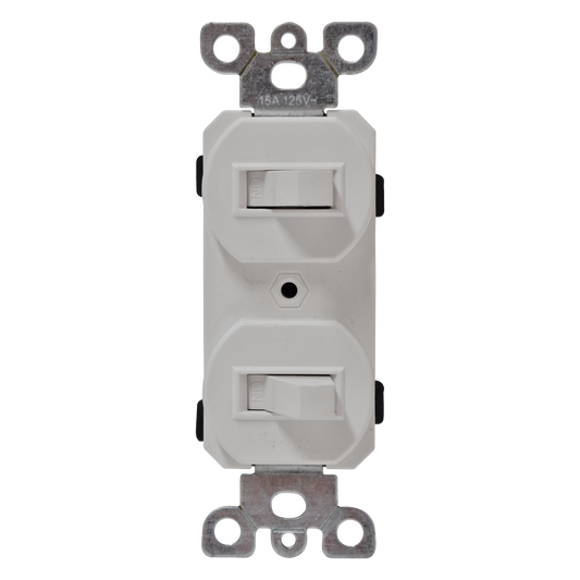 INTERRUPTOR DOBLE 15A 120/277V BLANCO