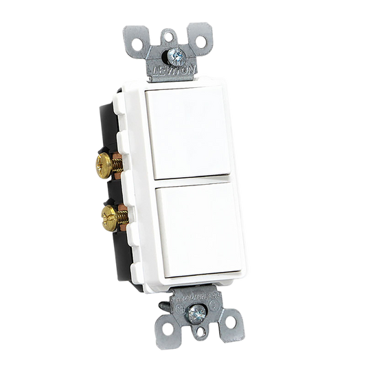 INTERRUPTOR DOBLE DECOR 15A 120/277V BLA