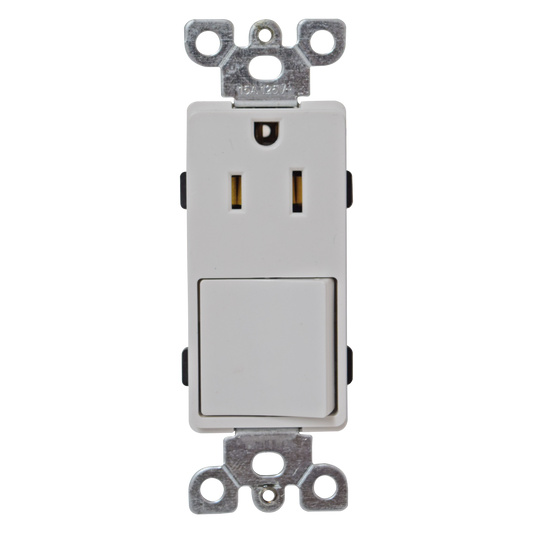 R-INTERRUPTOR TOMA DECOR 15A 120V BLANCO