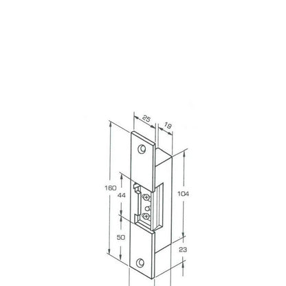 Recibidor Eléctrico Yale 67A0502 (Contra Corta)