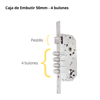 Kit de Embutir Turin 11488 Yale Llave/Pestillo Acero Inoxidable (SS)