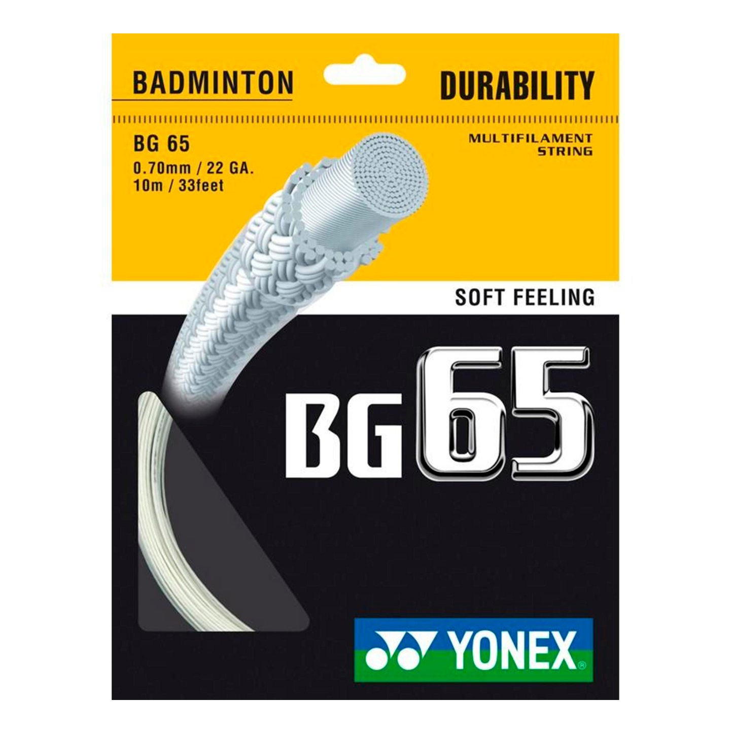 Cuerdas de Badminton BG65YX Yonex