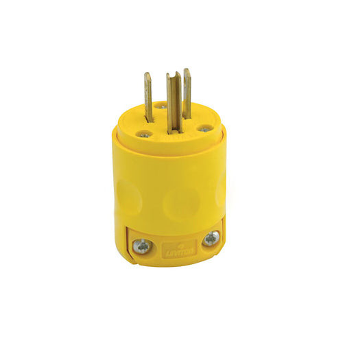 ENCHUFE 15A 125V NEMA 5-15P PVC AMARILLO