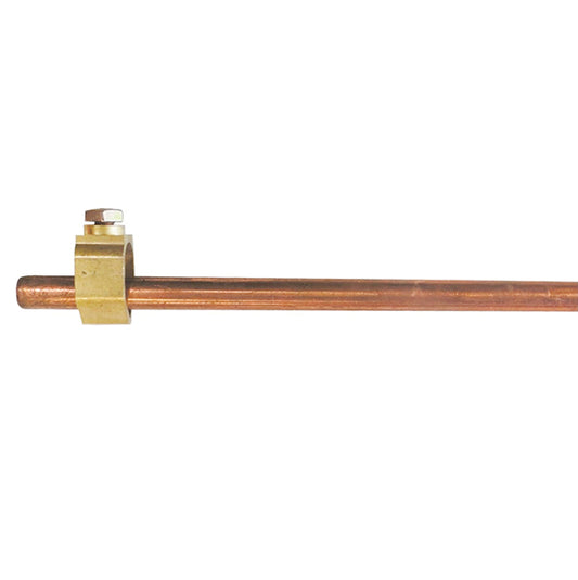 Barra Ground 5/8x8" con Grapa Voltek