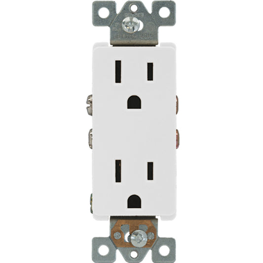 Tomacorriente Doble 15A Decora Eagle 1107W Blanca
