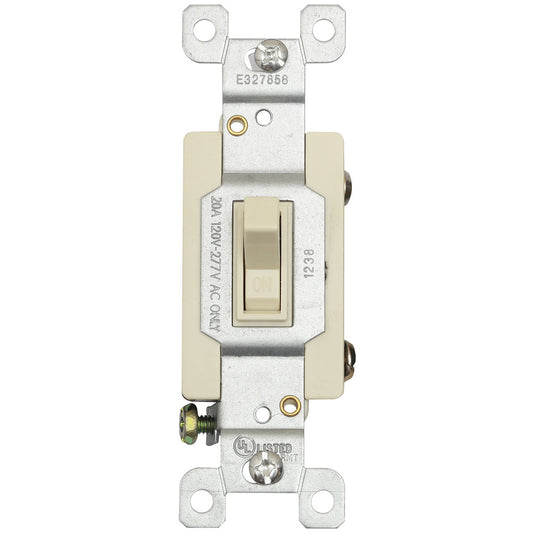 Interruptor Sencillo 20A Eagle 1238V Ivory