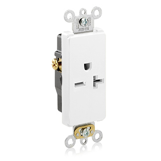 Toma 20A Decorativa Leviton 16441-W Blanca (Grado Comercial)