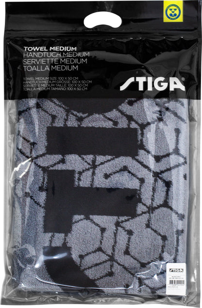 Toalla Hexagon Medium Stiga Gris Oscuro