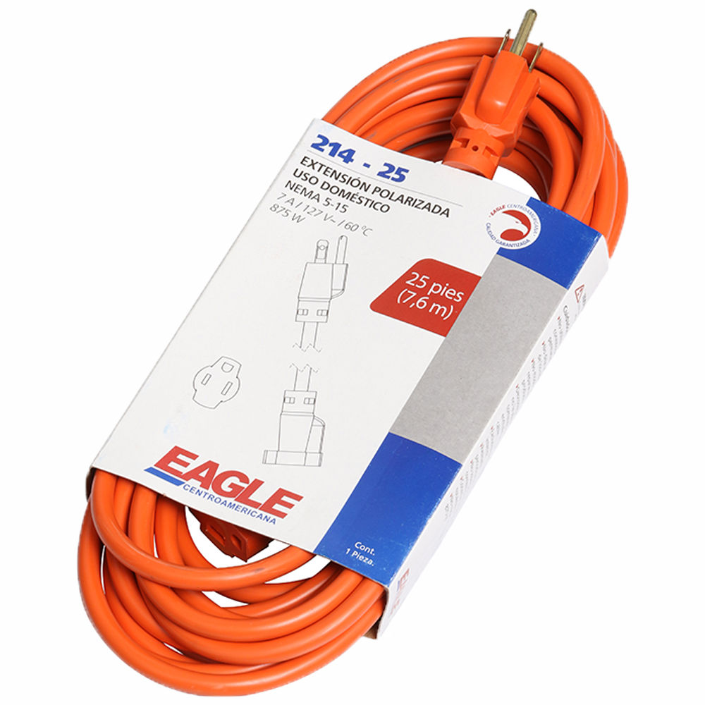 Extensión Eléctrica de 50' Eagle 214-050 Naranja