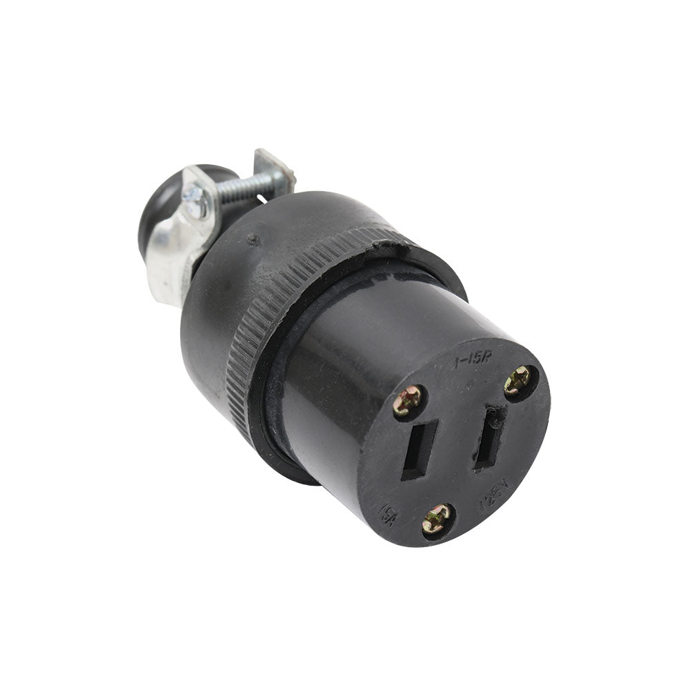 Enchufe para Cable 15A Eagle 2224 Negro