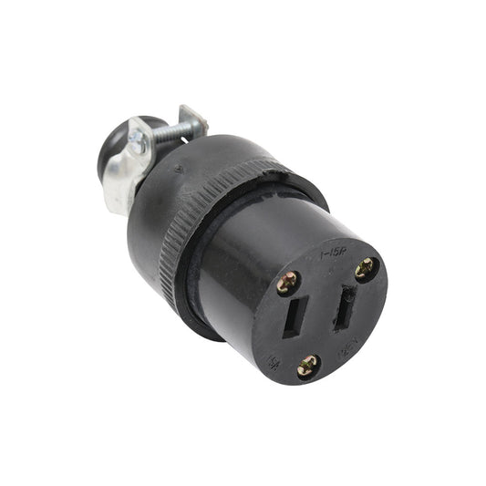 Enchufe para Cable 15A Eagle 2224 Negro