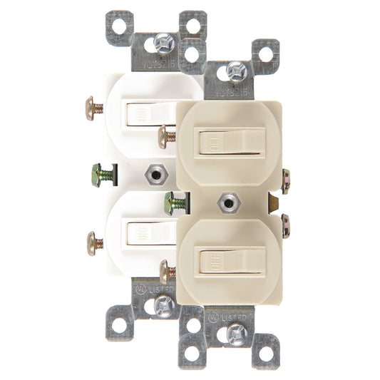 Interruptor Doble 15A Eagle 271W Blanco
