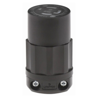 Conector con Seguro 30A Leviton 2713 Negro (Grado Industrial)