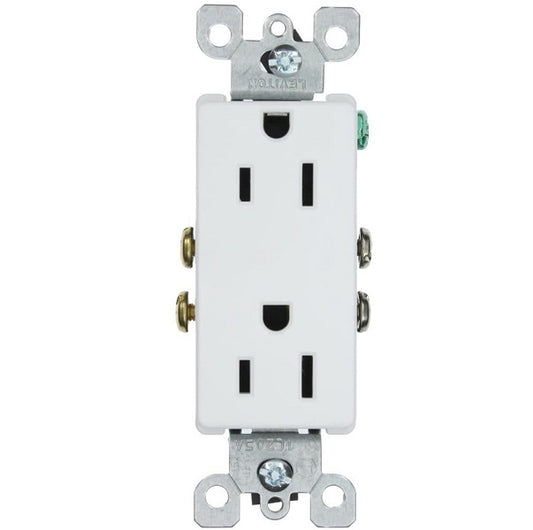 TOMA DECORA DOBLE 15A 125V BLANCO