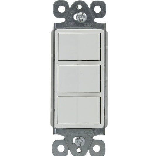 Interruptor Triple Eagle 3283W Decor 15A Blanco (Grado Comercial)