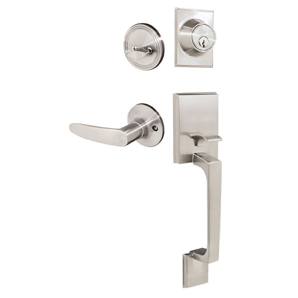 Cerradura Liverpool Entrada Yale Llave/Pestillo Cromo Satinado (US26D)