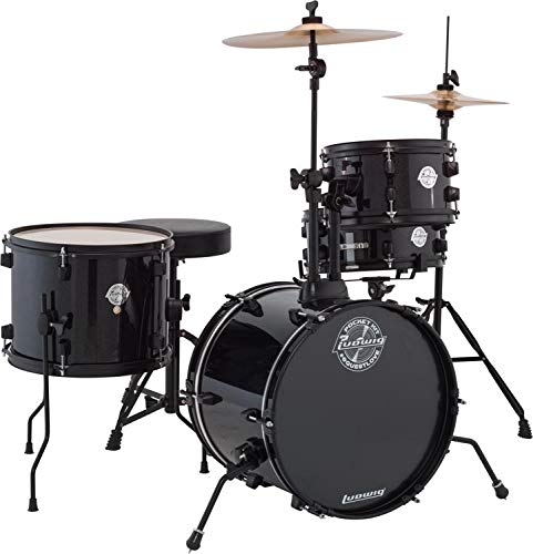 Batería Ludwig LC178X016 Set Portátil de Bolsillo Negro Sparkle