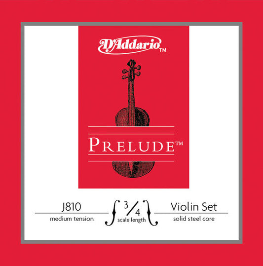 Cuerdas J810-3/4M para Violín D'Addario Prelude