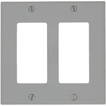 TAPA DECORA 2 GANG C/TORNILLO BLANCO