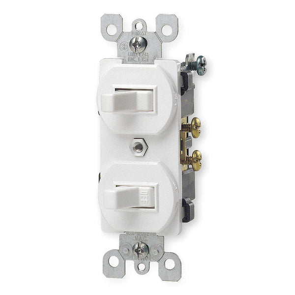Interruptor Doble Grado Comercial Blanco - LEV-5224-02W