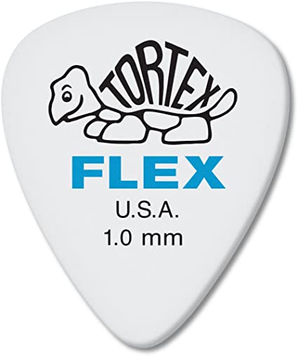 Uñetas Dunlop 428P1.0MM Tortex Flex STD Blanca (Pack 12 UN)