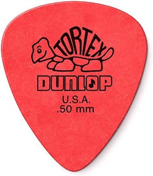 Uñetas Dunlop 418P.50MM Tortex STD Acrílico Roja (Pack 12 UN)