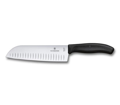 Santoku 17CM 6-8523-17G Alveolado Victorinox Negro