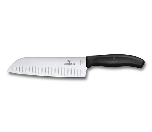 Santoku 17CM 6-8523-17G Alveolado Victorinox Negro
