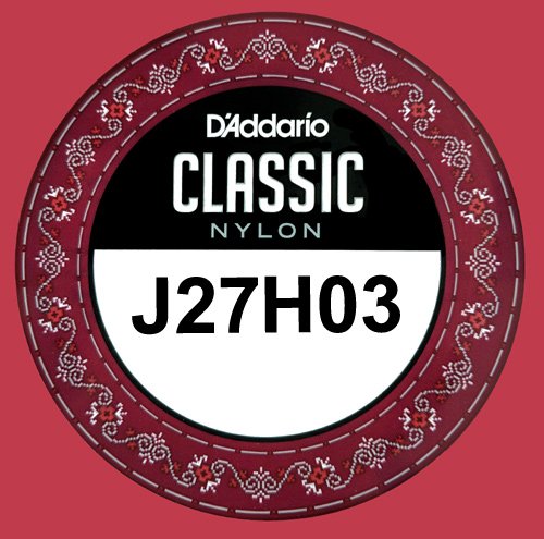 Cuerda Suelta J27H03 D'Addario 3RD HARD para Guitarra Clásica