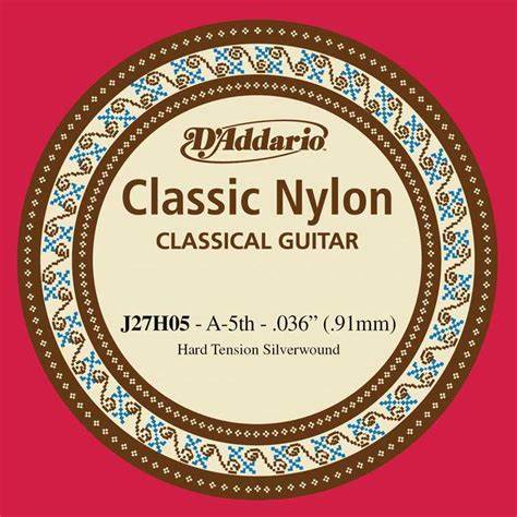 Cuerda Suelta J27H05 para Guitarra Clásica D'Addario (5TH HARD)