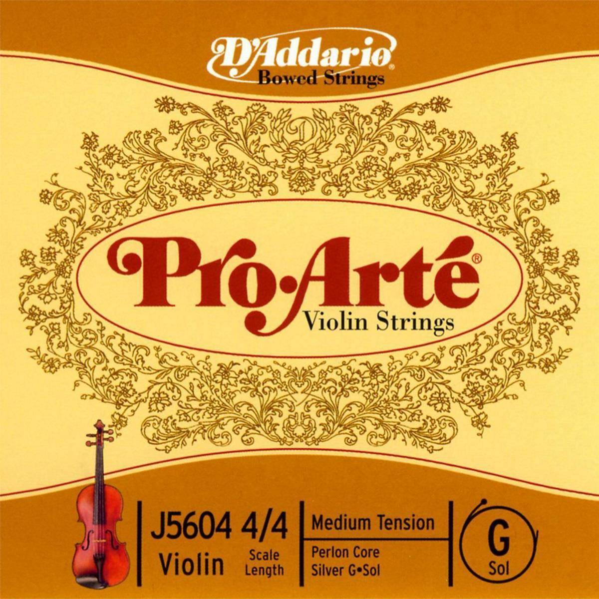 Cuerdas J5604 4/4M para Violin 4/4 M Pro Arté D'Addario