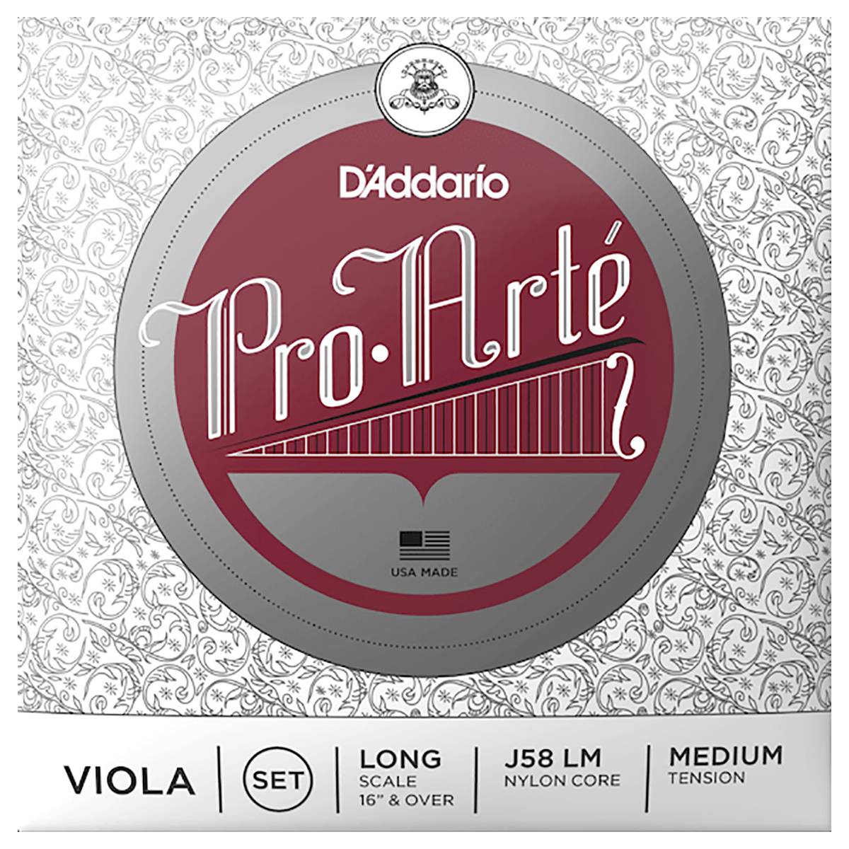 Cuerdas J58LM para Viola D'Addario Pro Arté (Viola Set Long Medium)