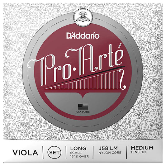 Cuerdas J58LM para Viola D'Addario Pro Arté (Viola Set Long Medium)