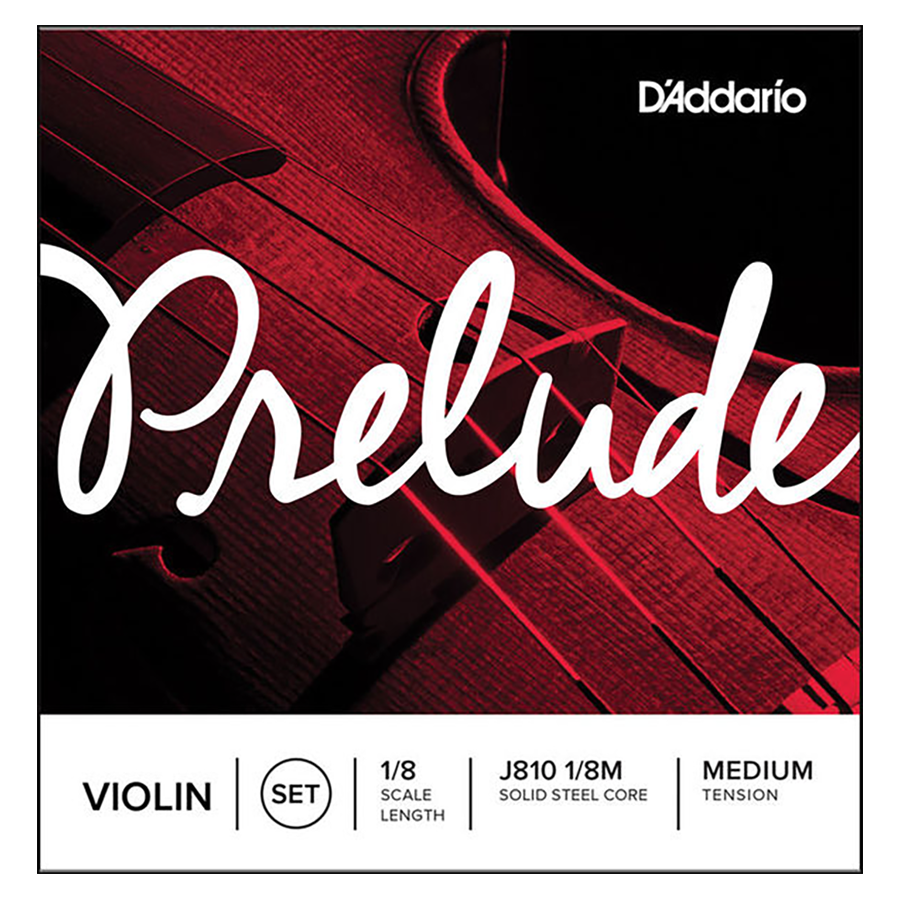 Cuerdas J810-1/8M para Violín D'Addario Prelude (Set 1/8)