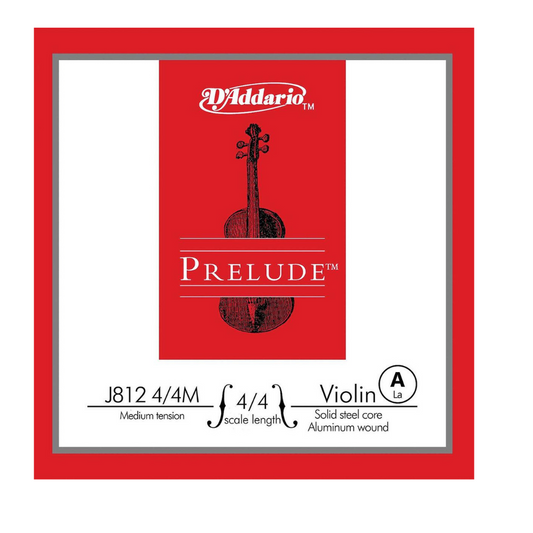 Cuerda Suelta J812 4/4M para Violín D'Addario (Prelude LA)