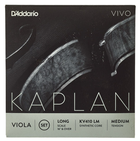 Cuerdas KV410-LM para Viola D'Addario (Kaplan Vivo Viola Set Long MED)
