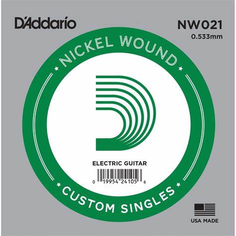 Cuerda Suelta NW021 para Guitarra Acústica o Eléctrica D'Addario