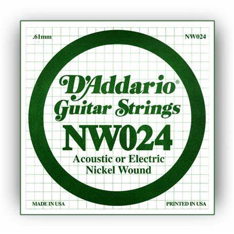 Cuerda Suelta NW024 para Guitarra Eléctrica D'Addario
