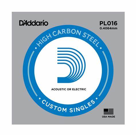Cuerda Suelta PL016 para Guitarra Acústica o Eléctrica D'Addario