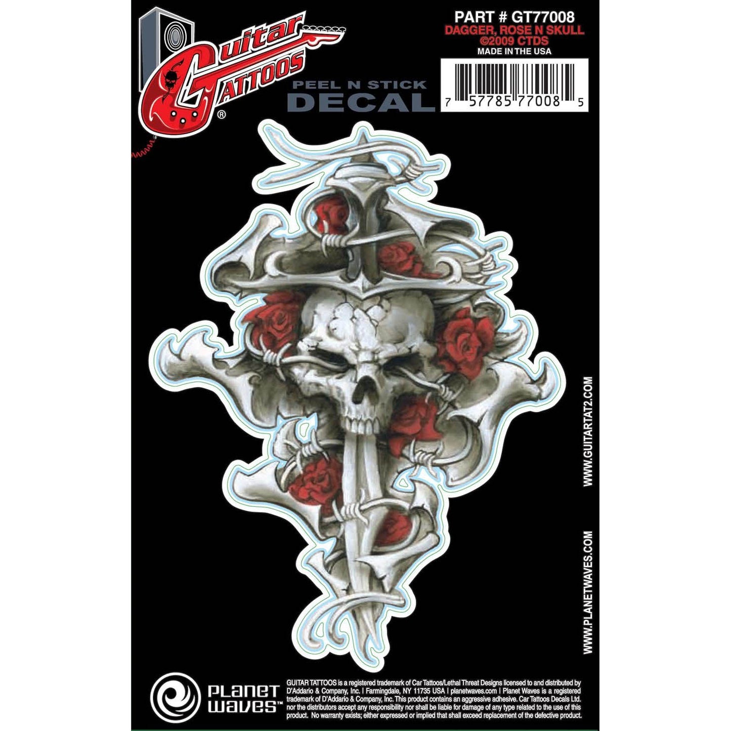Tattoo para Guitarra Caravela Rosas PW-GT77008 D'Addario
