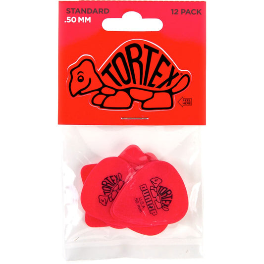 Uñetas Dunlop 418P.50MM Tortex STD Acrílico Roja (Pack 12 UN)