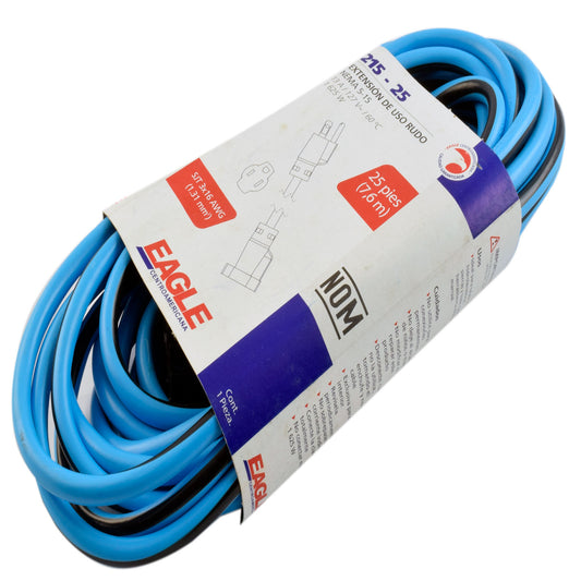 Extensión Eléctrica de 25' Eagle 215-25 Azul