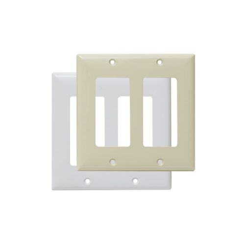 Tapa Plástica Doble Horizontal Decora Eagle 2152WTS Blanca