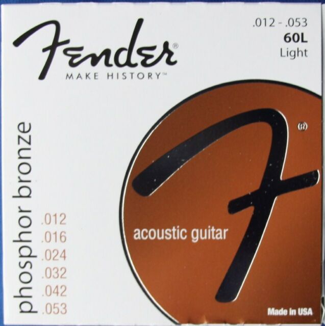 Cuerdas para Guitarra Acústica Fender 073-0060-403 60L Bronce Fósforo