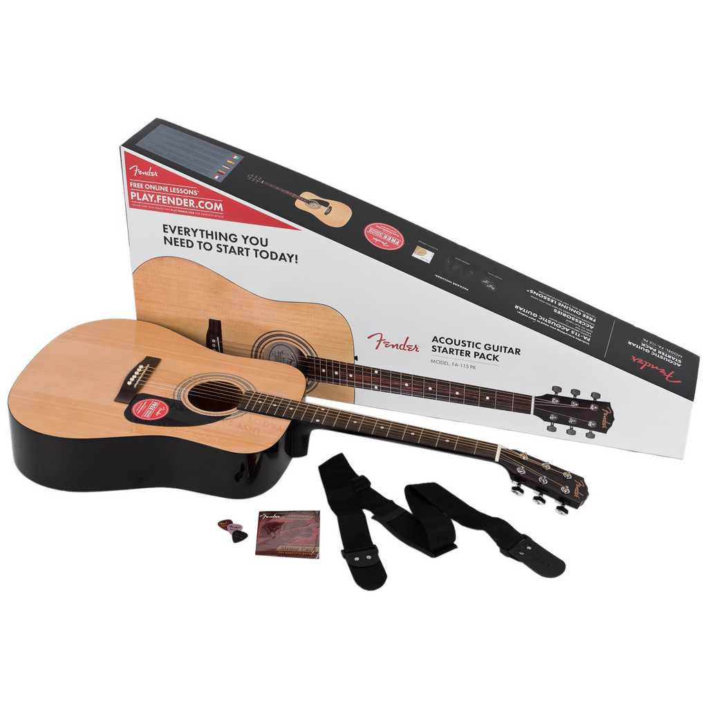 Kit Guitarra Acústica Fender FA-115 Natural